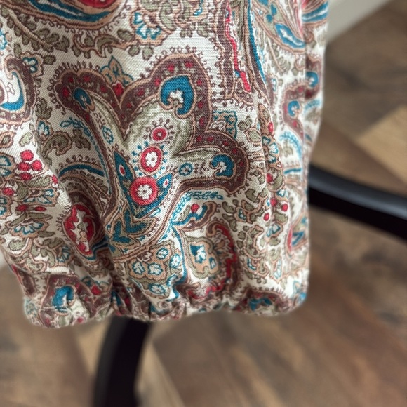 Denim & Supply Ralph Lauren Paisley Jumpsuit Drawstring Waist Romper Size L - Picture 7 of 13